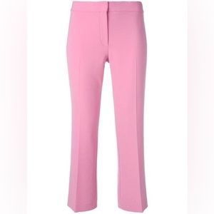 Theory pink kick flare cropped pants, size 2